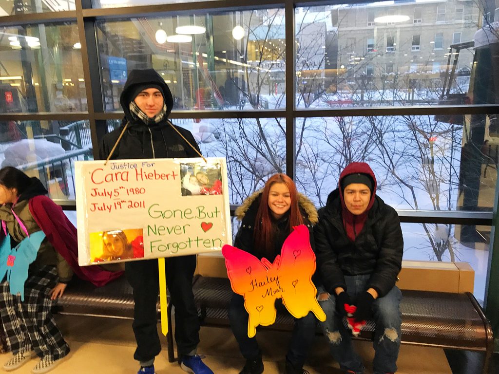 YAAS! members at MMIWG -Winnipeg walk Feb 2019